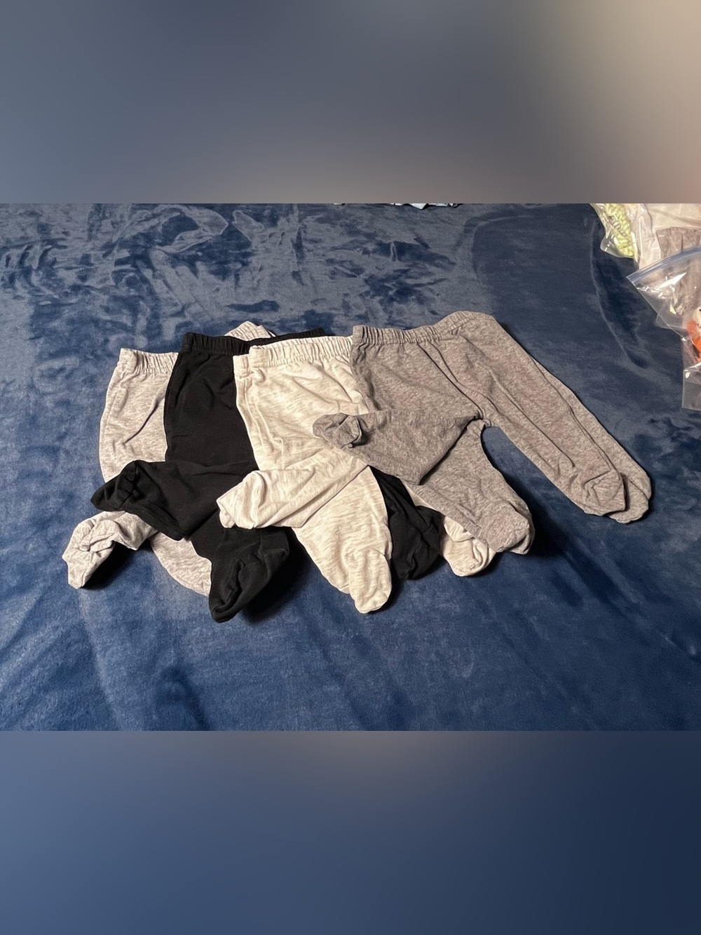 Twin Sets Basic Stretch Jersey Footed Pants - 4 sets.